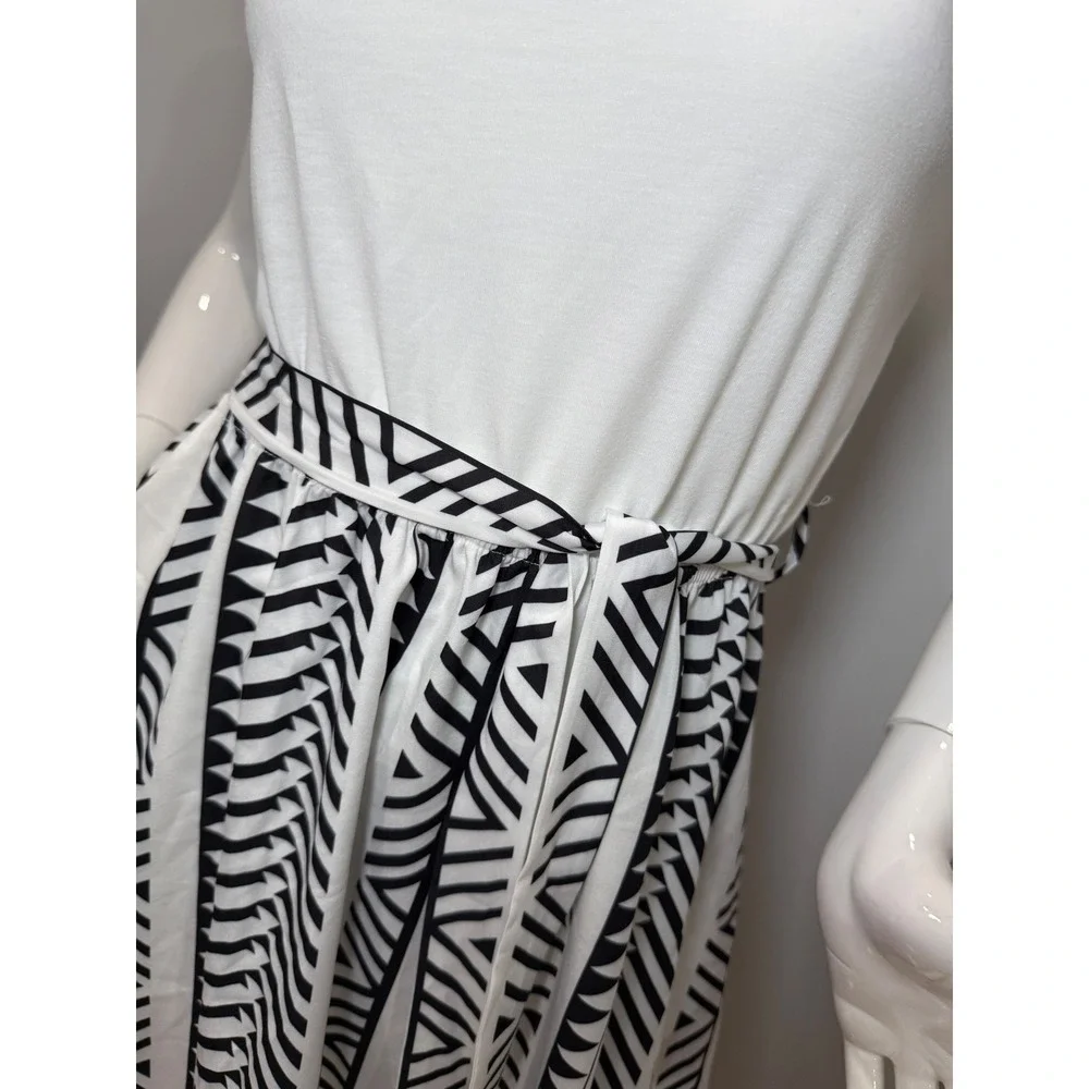 Cupshe Geo Print Belted Combo Dress‎ size L